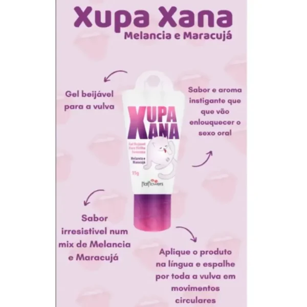 Gel Beijável Xupa Xana - Melancia c/ Maracujá - 15G - Imagem 3
