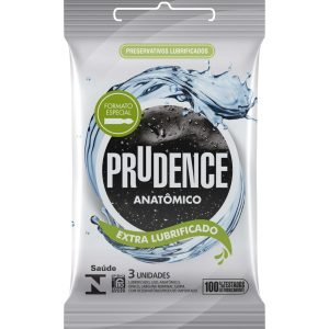 Preservativo Prudence Anatômico Extra Lubrificado c/ 3